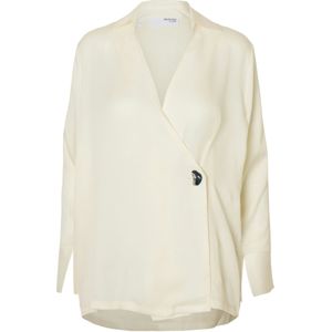 SELECTED - SLFJOLLY - Blouse - Crème - Wijde Pasvorm - Lange Mouw