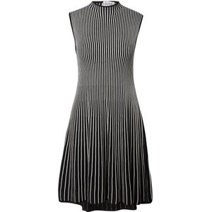 EDITED Jurk 'Lillesol'  zwart / wit