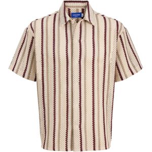 JACK & JONES Overhemd 'JORBellagio'  beige / pastelgroen / bourgogne