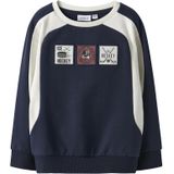 NAME IT Sweatshirt  navy / chocoladebruin / zwart / wit