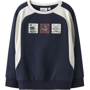 NAME IT Sweatshirt  navy / chocoladebruin / zwart / wit