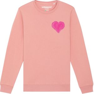Watapparel Sweatshirt 'Pink Heart'  zalm roze / eosine / lichtroze