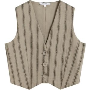 Scalpers Gilet  donkerbeige / natuurwit