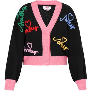 MYMO Oversized vest  jade groen / oudroze / rood / zwart