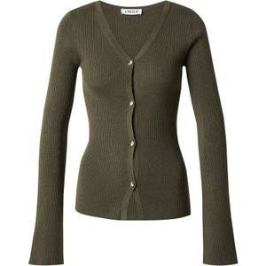 EDITED Gebreid vest 'Davi'  olijfgroen