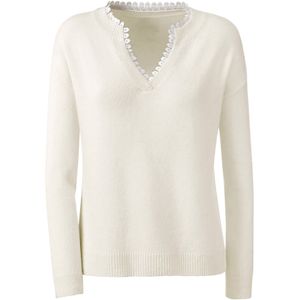Gebreide Trui - Ecru - 70% Polyacryl, 22% Polyester, 8% Wol