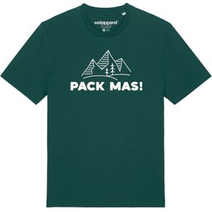 Watapparel Shirt ' Pack mas! '  donkergroen / wit