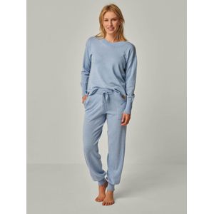 YOU LOOK PERFECT Huispak 'LOUNGEWEAR SET  - Pullover Bella & Pants Bella'  lichtblauw