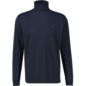 Lerros - Colshirt - Classic Navy - Met Geborduurd Logo - Lange Mouwen