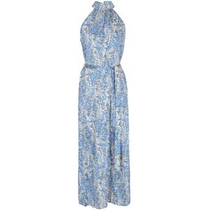 IZIA Jurk  beige / blauw / wit