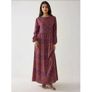 Hiccup Jurk  indigo / oranje