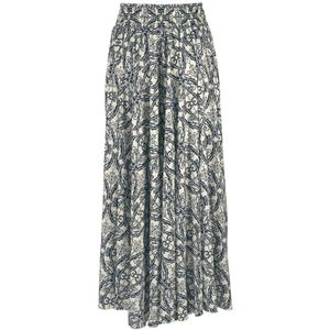 Culotte - Marine/Crème - Met All-Over Print - Extra Wijde Pijpen