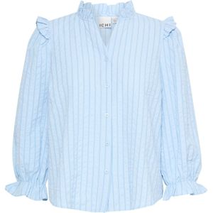 ICHI Blouse  blauw / lichtblauw