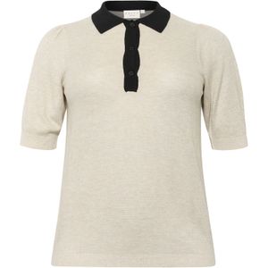 KAFFE CURVE Trui 'KCAmana'  beige / zwart