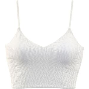 Bikinitopje - Wit - Structuurpatroon - Verwijderbare Softcups