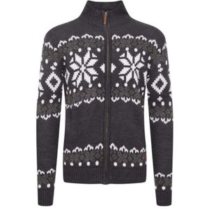 !Solid Gebreid vest 'Noran'  grijs / donkergrijs / wit