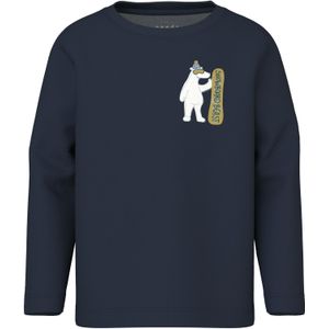 NAME IT Shirt 'NMMVUX'  navy / olijfgroen / wit