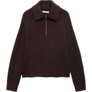 MANGO Trui 'RIZON'  donkerbruin