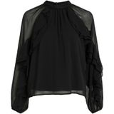 VILA - BINNA - T-shirt - Zwart - Lange Mouw