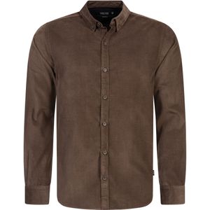 INDICODE JEANS - Overhemd - Donkerbruin - Corduroy - Lange Mouw