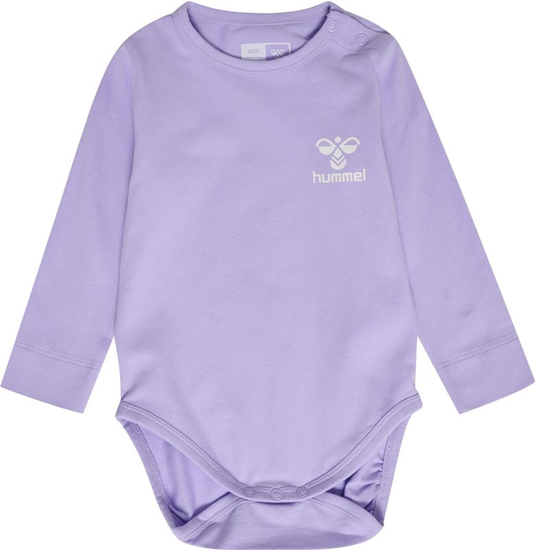 Hummel Rompertje/body 'Mino'  lavendel / wit