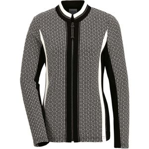 MADELEINE Gebreid vest  zwart / wit