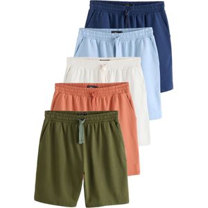 Next Broek  lichtblauw / donkerblauw / olijfgroen / zalm roze / wit