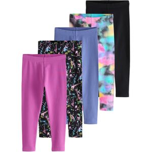 Next Leggings  saffier / aqua / donkerroze / zwart