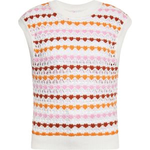 IZIA Trui  oranje / pink / bourgogne / wit
