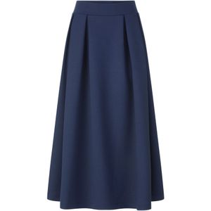 Rich & Royal - A-lijn Rok - Donkerblauw - 7/8 Lengte - Plooien