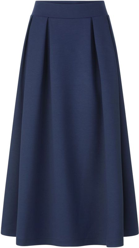 Rich & Royal - A-lijn Rok - Donkerblauw - 7/8 Lengte - Plooien