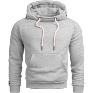 Alessandro Salvarini Sweatshirt 'Paolo'  grijs gemêleerd / wit