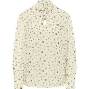 faina Blouse  roestbruin / goud / kaki / pastelgroen