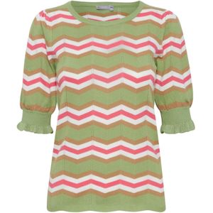 Fransa Trui 'Florian'  groen / pink / wit