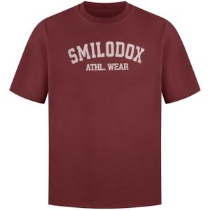 Smilodox Shirt 'Kayson'  bordeaux / wit