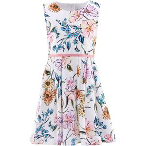 happy girls - Jurk - Blauw - Jerseyjurken - Mouwloos - Knielengte - Bloemenprint