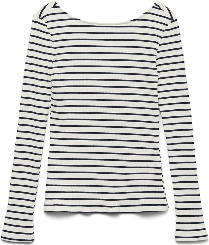 VERO MODA - VMSea - Shirt - Marine/Wit - Lange Mouw