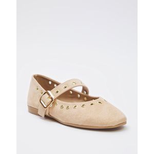 Trendyol Ballerina met riempjes  crème