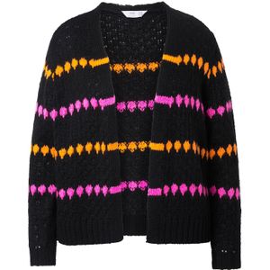 Angel of Style Gebreid vest  oranje / pink / zwart