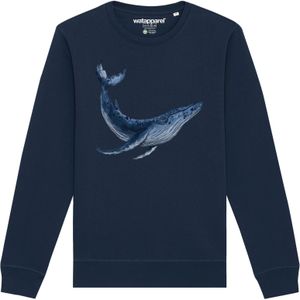 Watapparel Sweatshirt ' Wal '  blauw gemêleerd