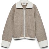 VERO MODA Gebreid vest 'AWOllie'  camel / wit