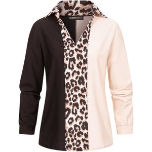 Cloud5ive Blouse  beige / zalm roze / zwart