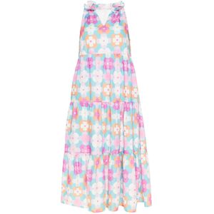 Gaya Zomerjurk  lichtblauw / gemengde kleuren