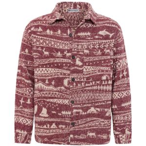 Dandalo Overhemd  bordeaux / wit