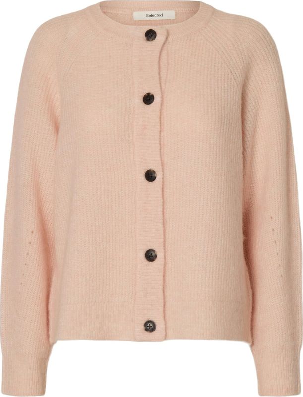 SELECTED Gebreid vest 'SLFLULU'  rosa