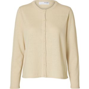 SELECTED Gebreid vest 'SLFLaura'  ecru