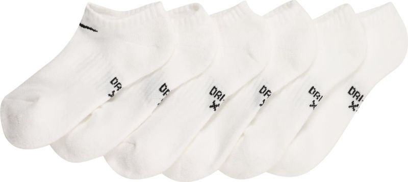 Nike - Dri-FIT Performance Basics - Enkelsokken - Wit Zwart - 6-Pack