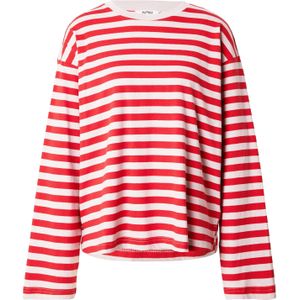Monki Shirt  knalrood / wit