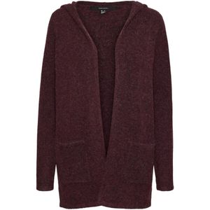 VERO MODA Gebreid vest 'Doffy'  wijnrood