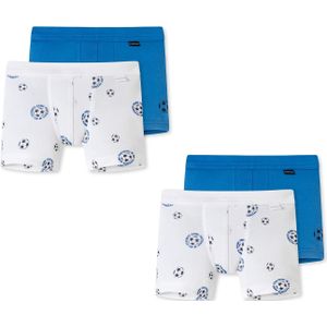 SCHIESSER Onderbroek  neonblauw / zwart / wit